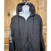 ADIDAS womens long sleeve full zip hooded black large