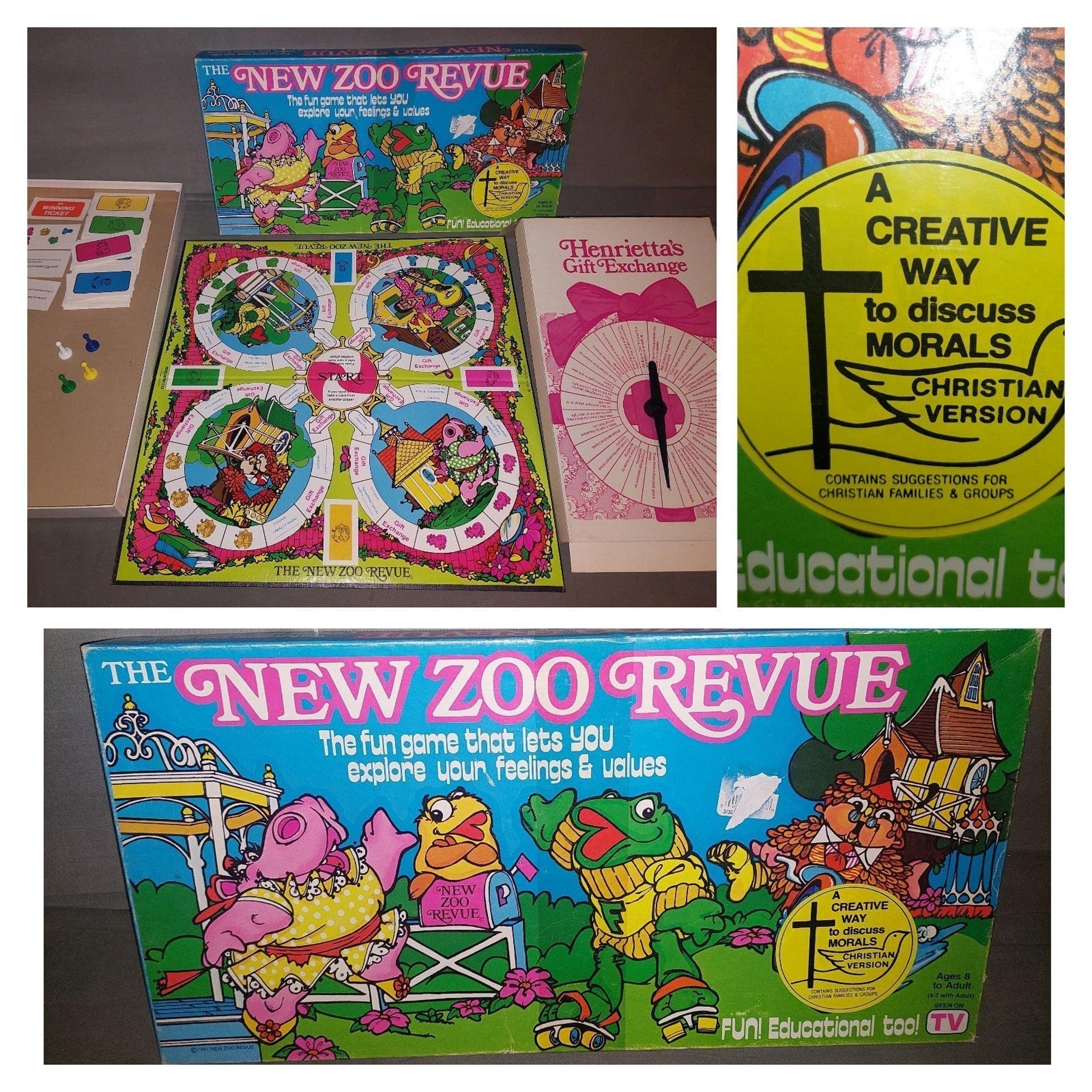 Vintage 1981 The New Zoo Revue Board Game Christian Version Read Details