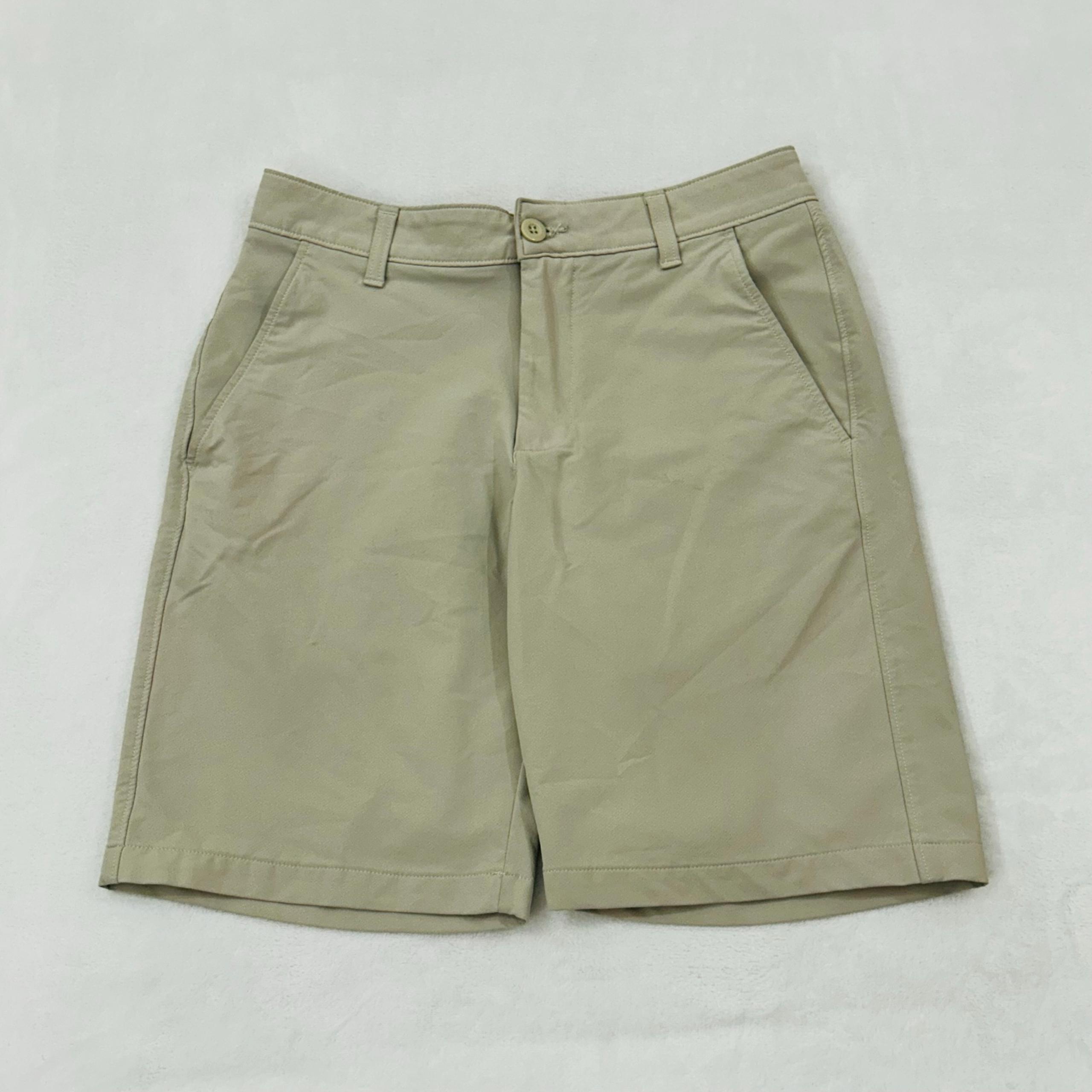 Under Armour Performance Khaki Tan Casual Flat Front Athletic Golf Shorts Men 30