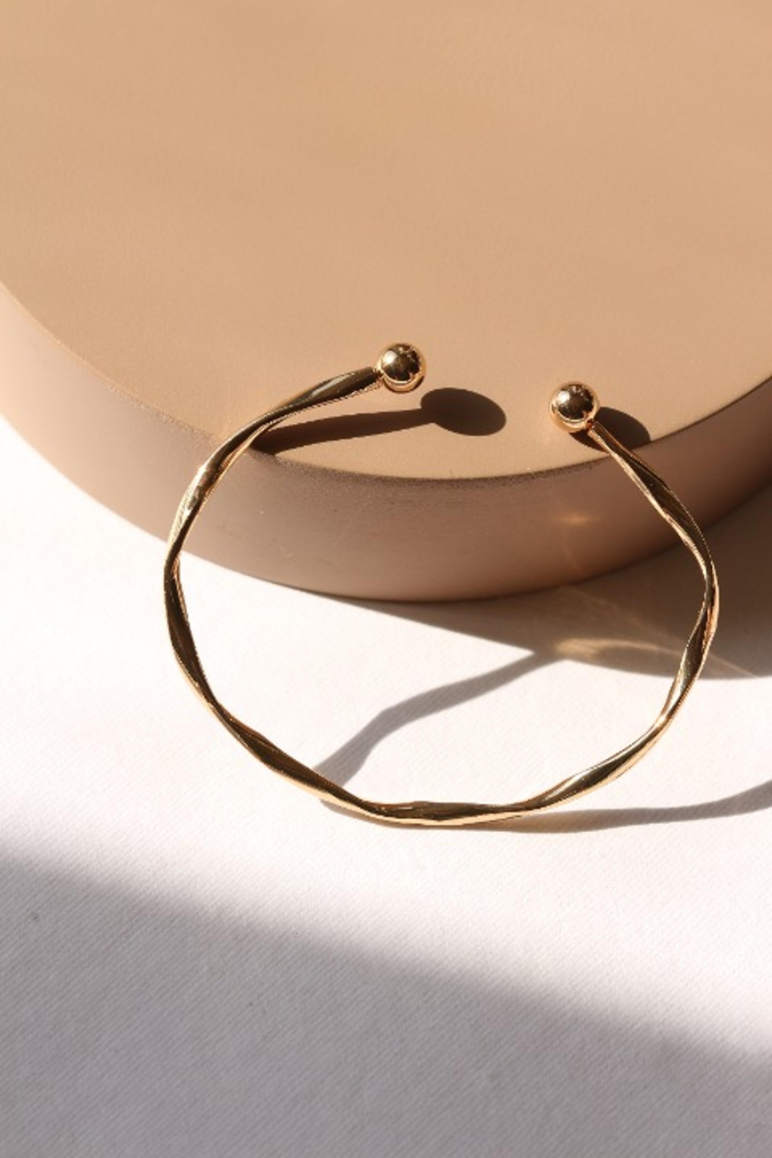 Anthropologie Gold Twist Bracelet