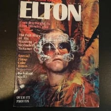 1976 SUPREME ROCK MAGAZINE - ELTON JOHN NICE FRONT COVER - 175 PHOTOS