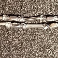 90's vintage glass beads metal shoulder straps