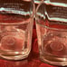 Jack Daniels NO 7 Clear Embossed Whiskey (3) Glasses 8 OZ 3-1/2