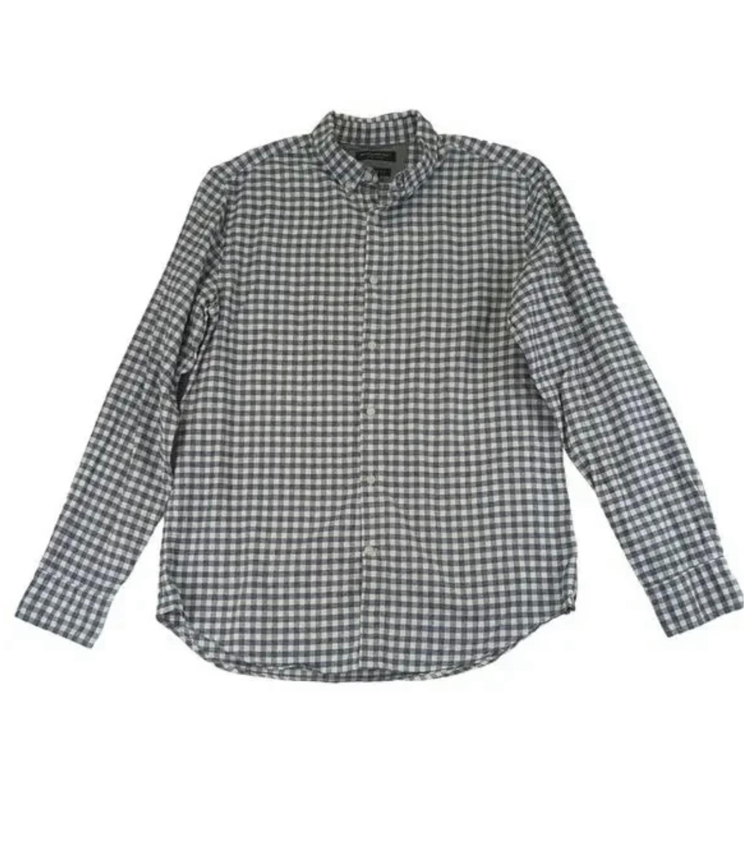 Banana Republic Camden Fit Luxe Flannel Button-down Shirt Check Pattern SzMedium