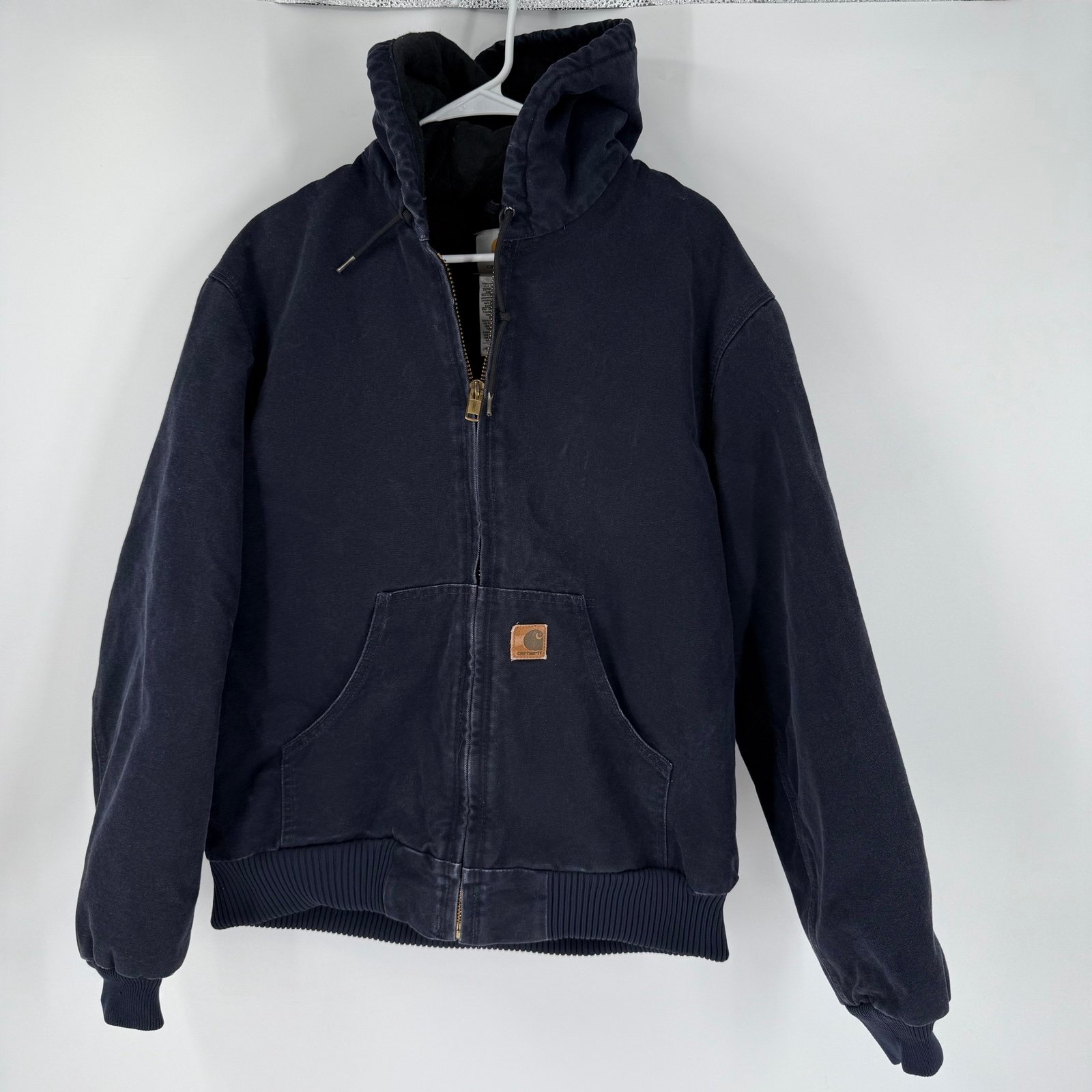 Vintage Carhartt Blue Full Zip Quilted Coat