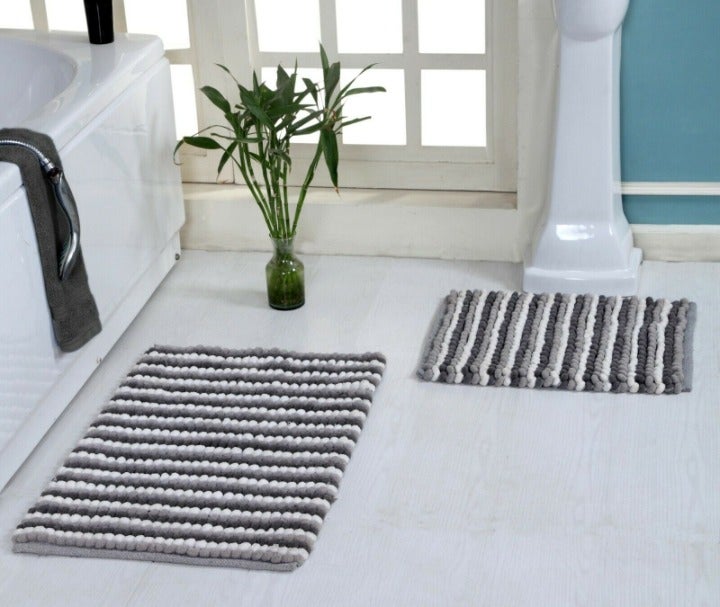 Cotton Hand Woven Chenille 2pc Bath Rug