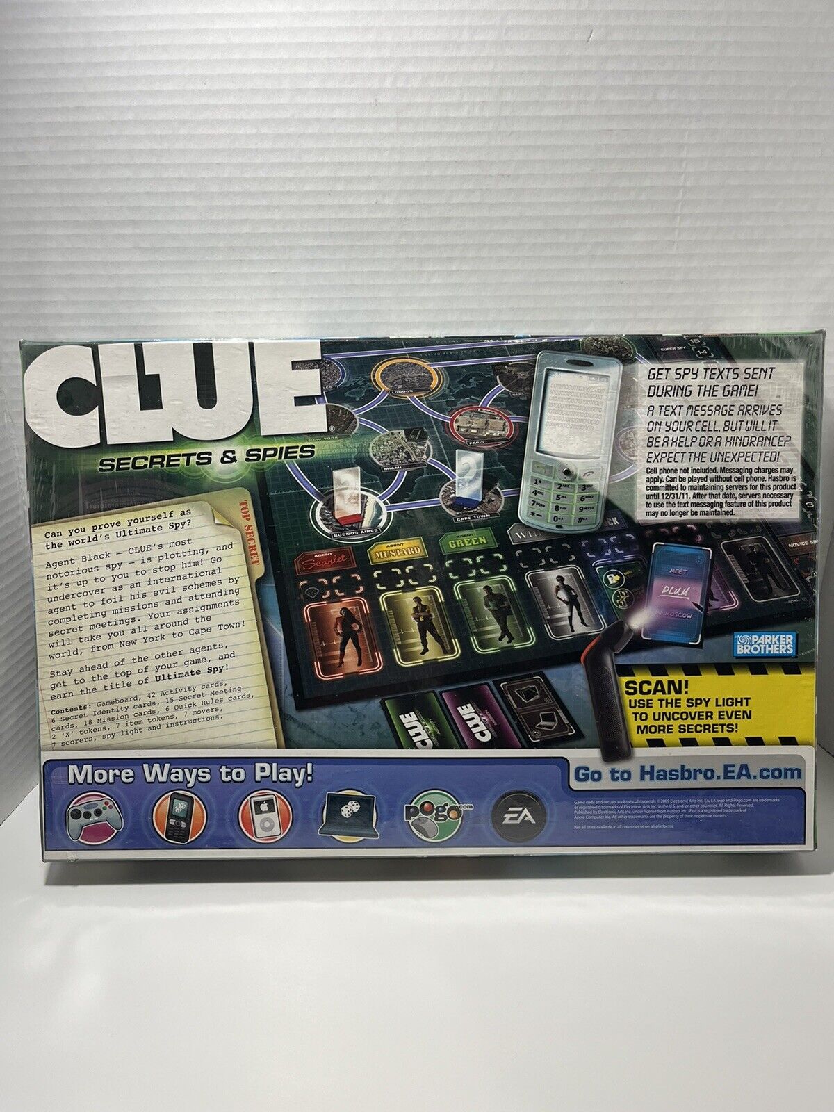 Clue Secrets and Spies Edition Board Game 2009 NEW Sealed NIB Hasbro