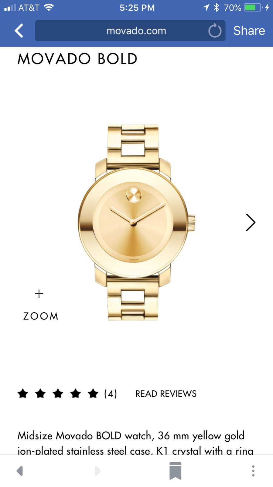 Movado Bold Authentic watch
