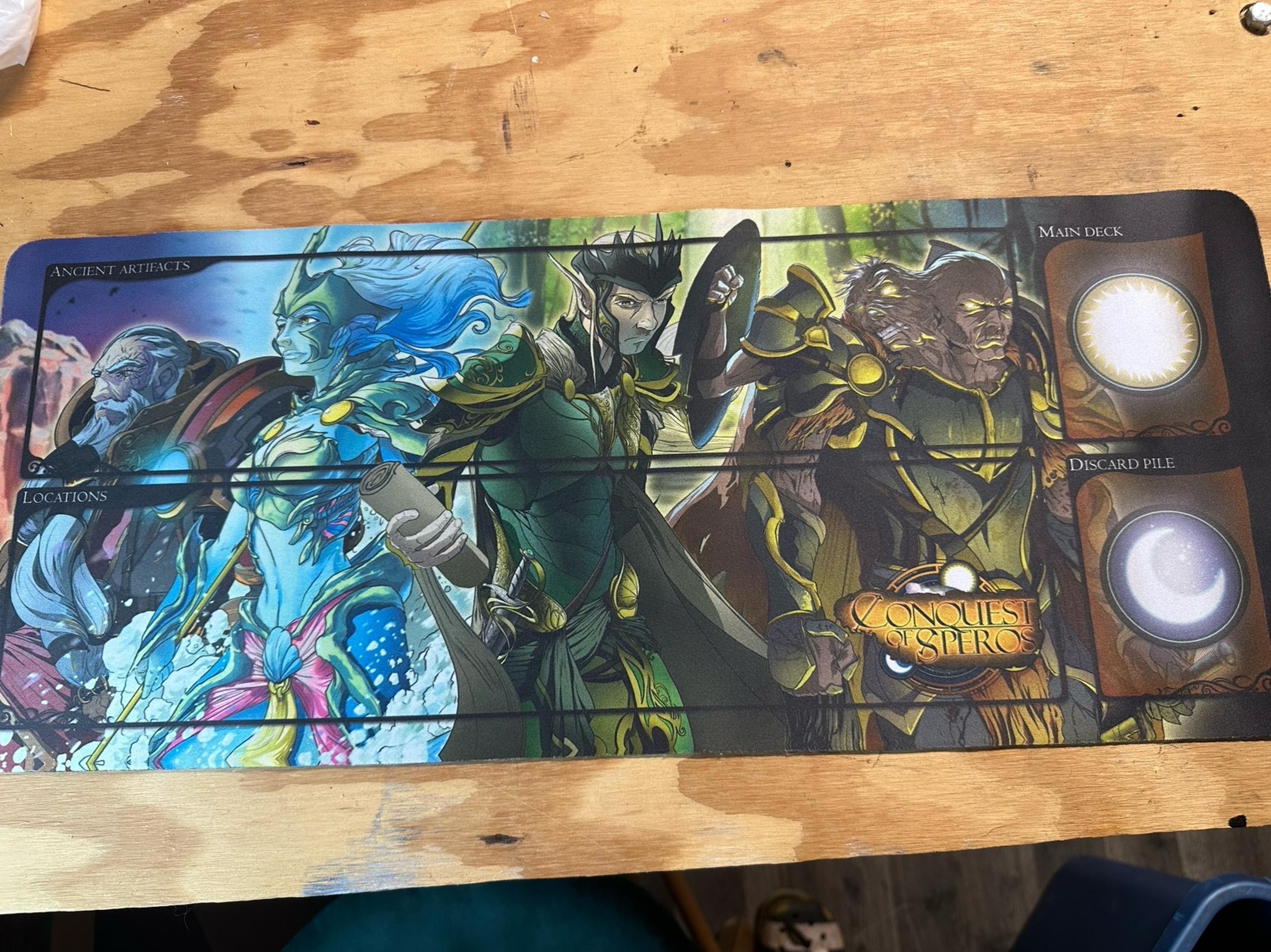 Grey Fox Cardgame Conquest of Speros Playmat SW Used Great Condition