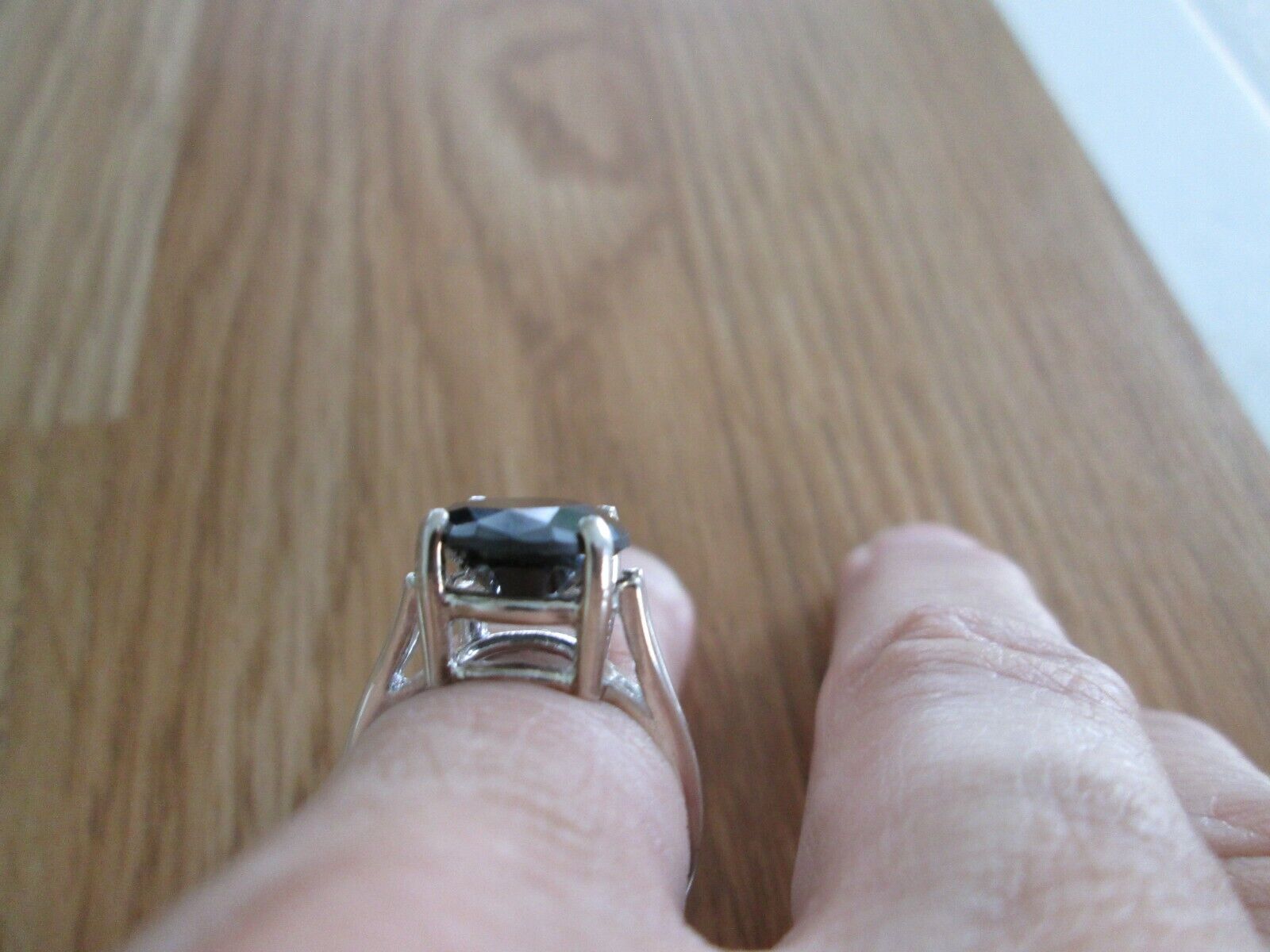 4.12ct NATURAL BLACK DIAMOND RING,CERTIFICA TE,FREE DIA TESTER Sizes 5,6,7,8,9,1