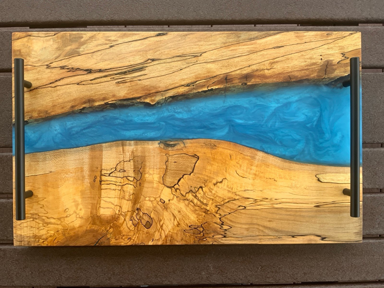 Maple Live Edge & Epoxy Resin Charcuterie Board!