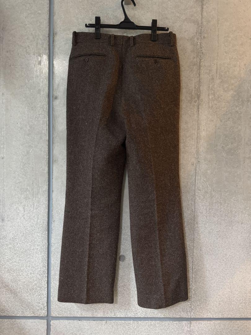 AURALEE LAMA SHETLAND WOOL TWEED SLACKS