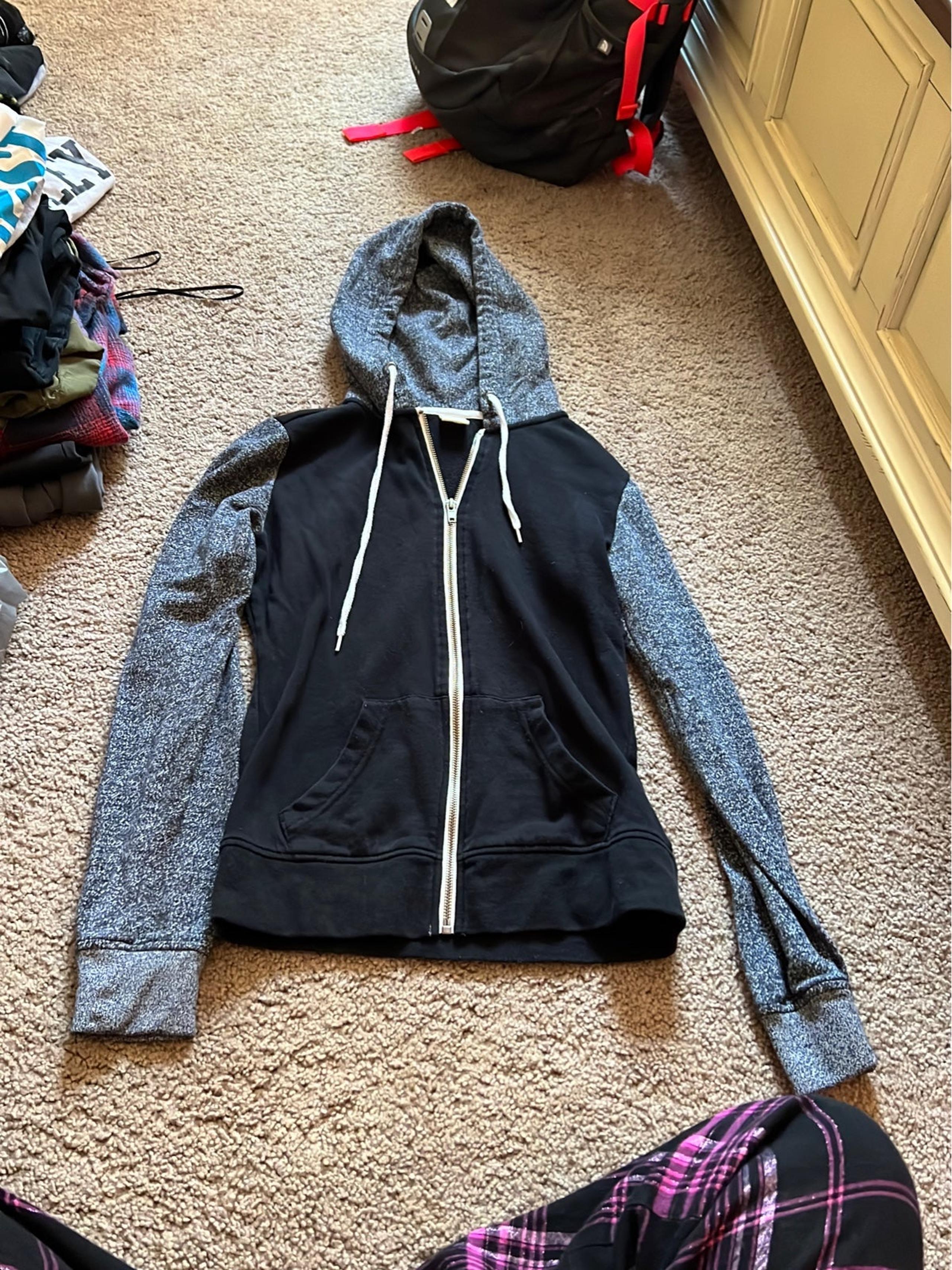 Zine Gray & Black Hoodie