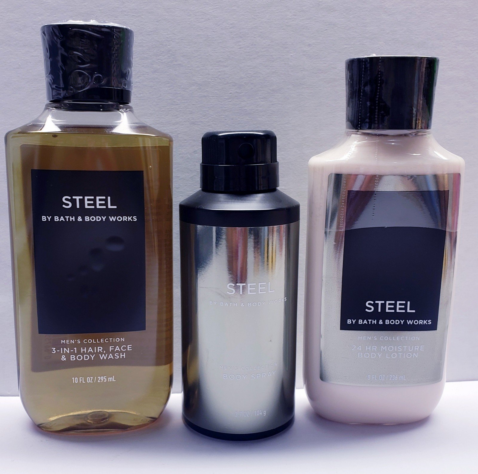Bath & Body Works STEEL Men's Collection Body wash, Body spray, Body cream