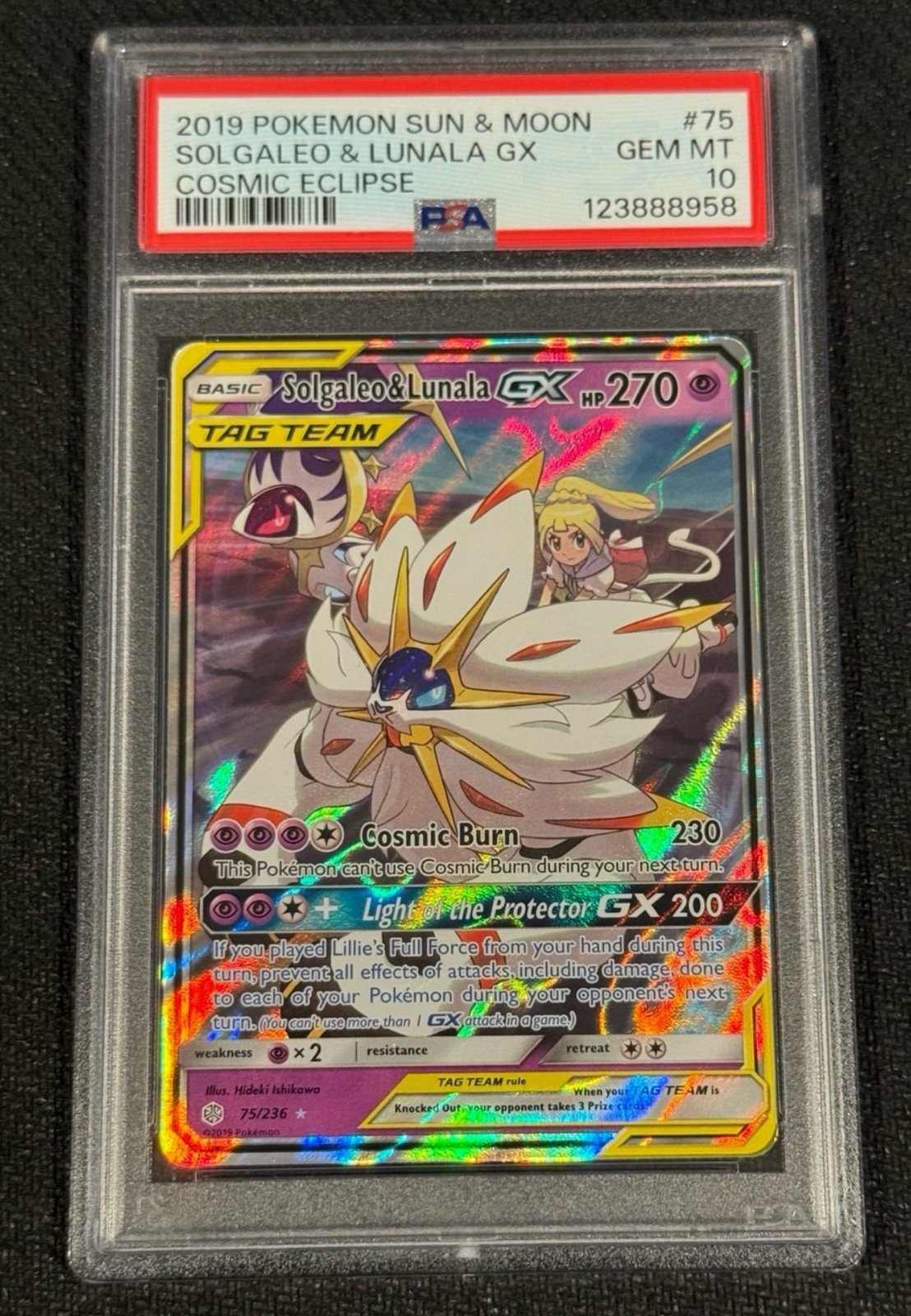 PSA 10 Solgaleo/Lunala GX Tag Team