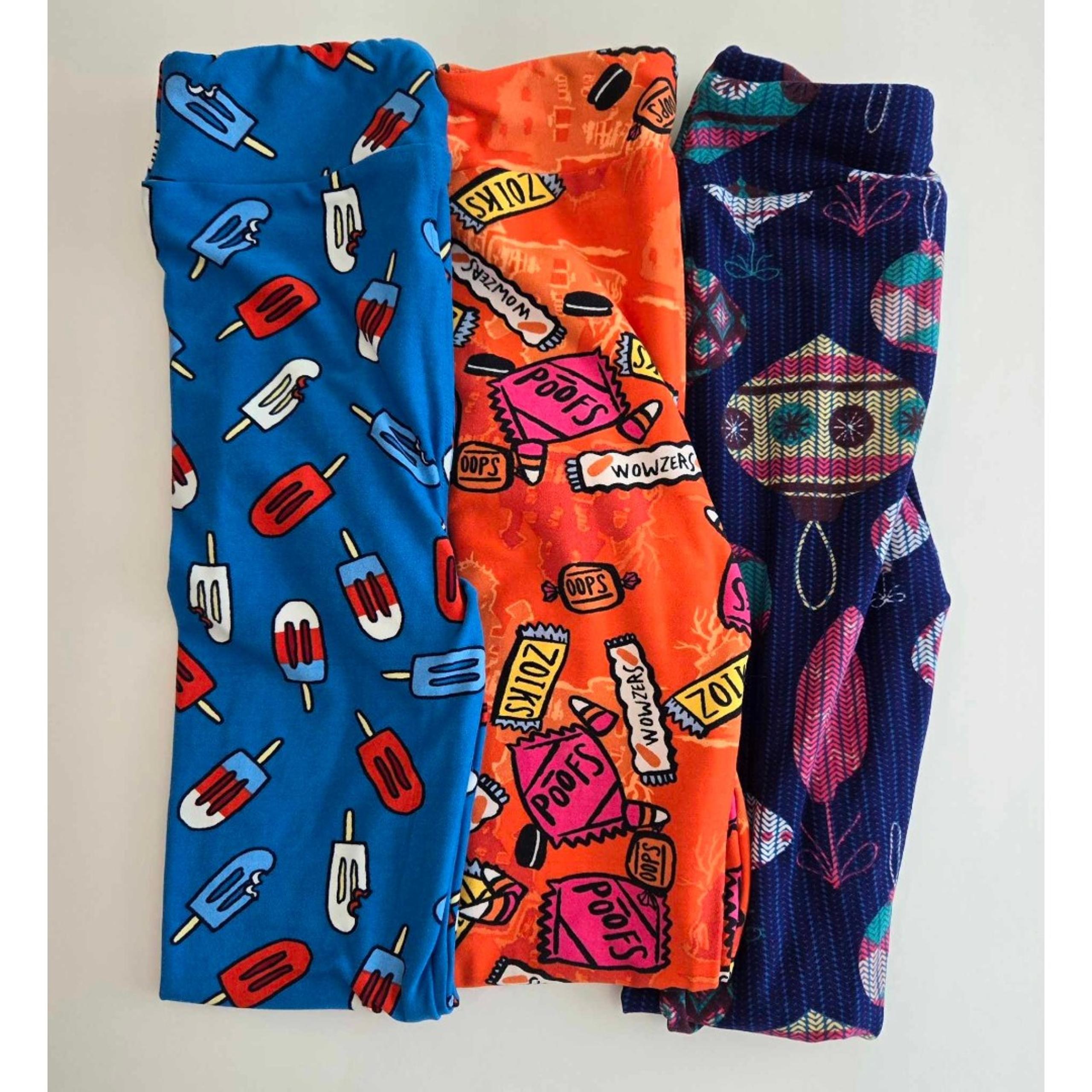 Bundle of 3 Holiday Kids L/XL Leggings
