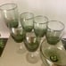 Lot Of 7 MCM Gorham Crystal Reizart Spring Green Drinking Glasses
