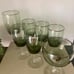Lot Of 7 MCM Gorham Crystal Reizart Spring Green Drinking Glasses
