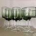 Lot Of 7 MCM Gorham Crystal Reizart Spring Green Drinking Glasses