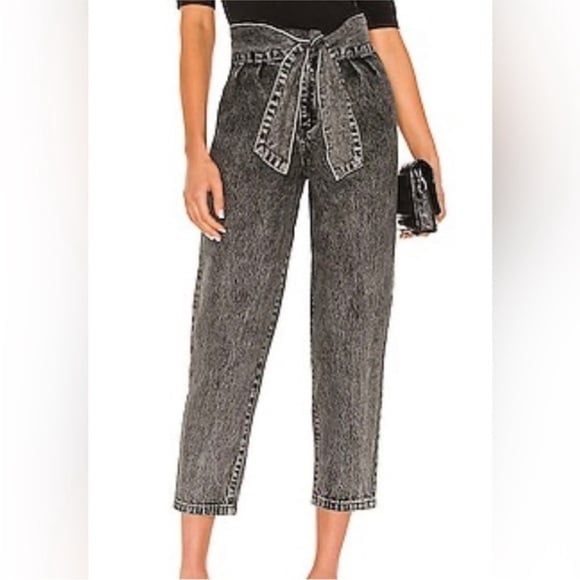 Blank NYC When In Rome Belted Paperbag Jeans