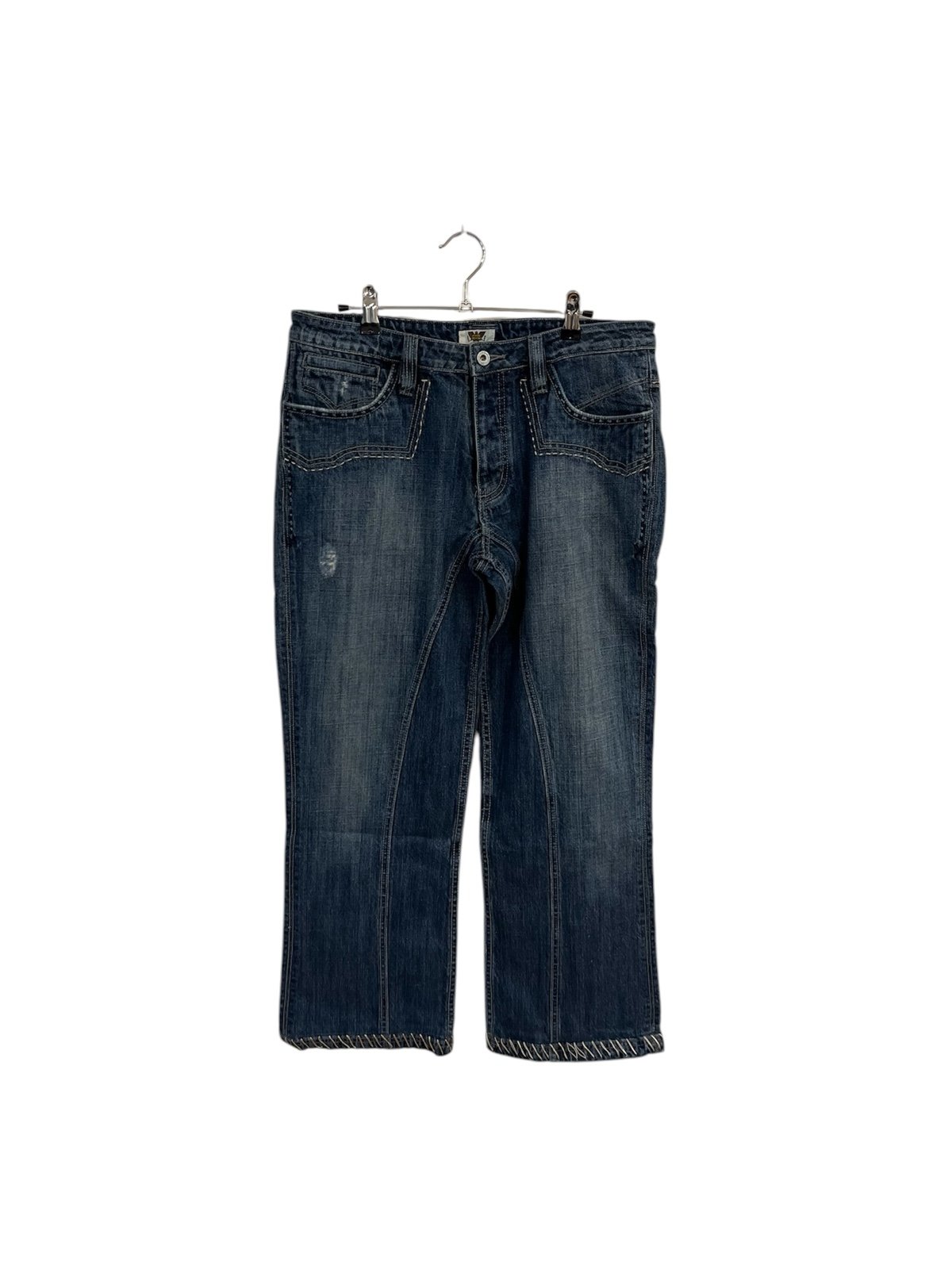 Antik Denim Men’s Jeans 5 Pocket Size 34 Blue Button Fly Medium Wash Antik Den