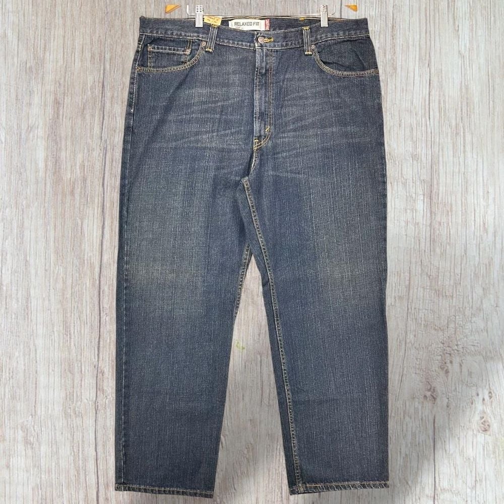Levi's 550 Relaxed Fit Big & Tall Tapered Leg Denim Jeans Blue W42 L30