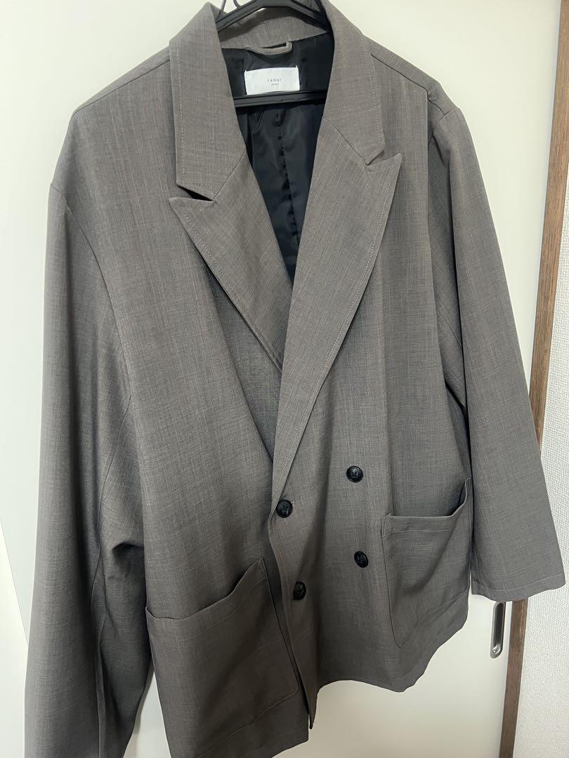 ジャケット・アウター remer loose standard tailored jacket REMER Loose Basic Double-breasted Tailored Jacket