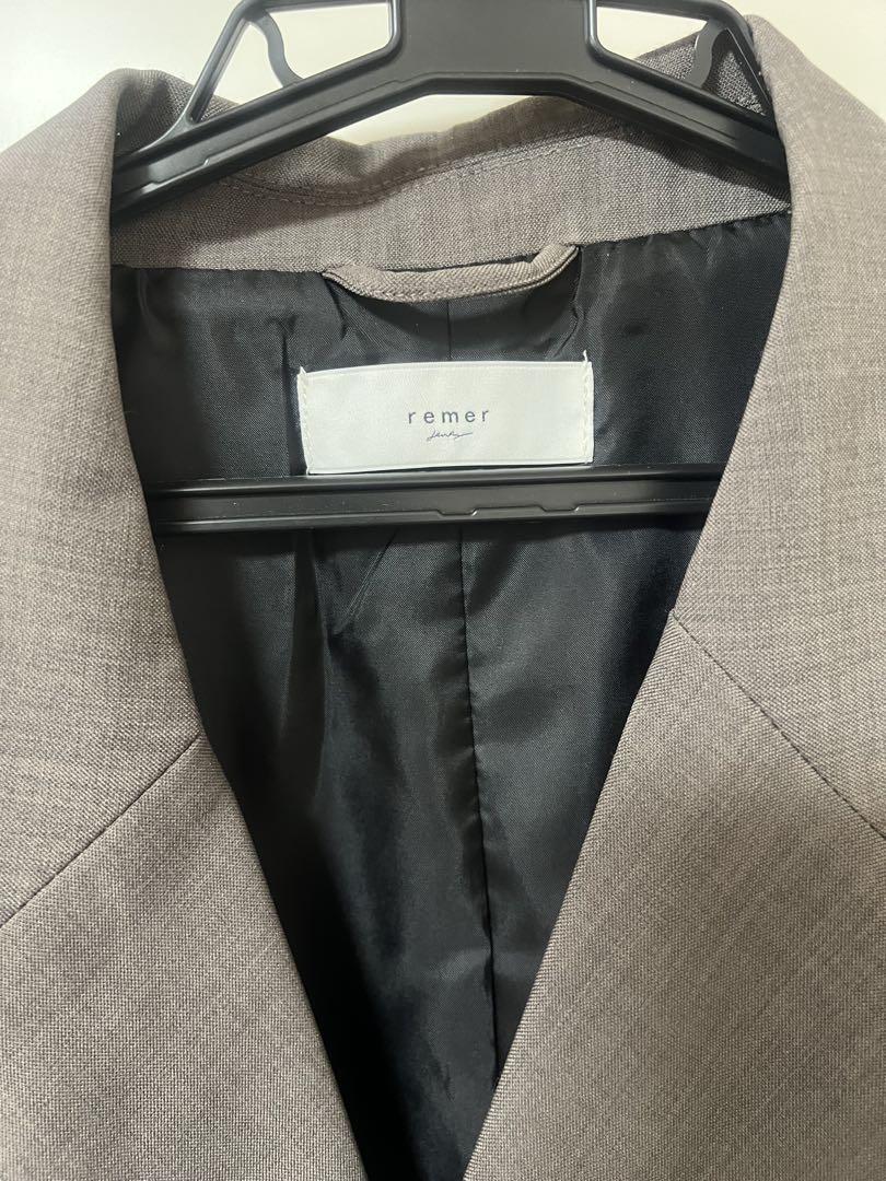 REMER Loose Basic Double-breasted Tailored Jacket