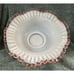 1940s Fenton Rose Crest Crimped Bowl 10 inch Brides Basket
