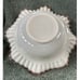 1940s Fenton Rose Crest Crimped Bowl 10 inch Brides Basket