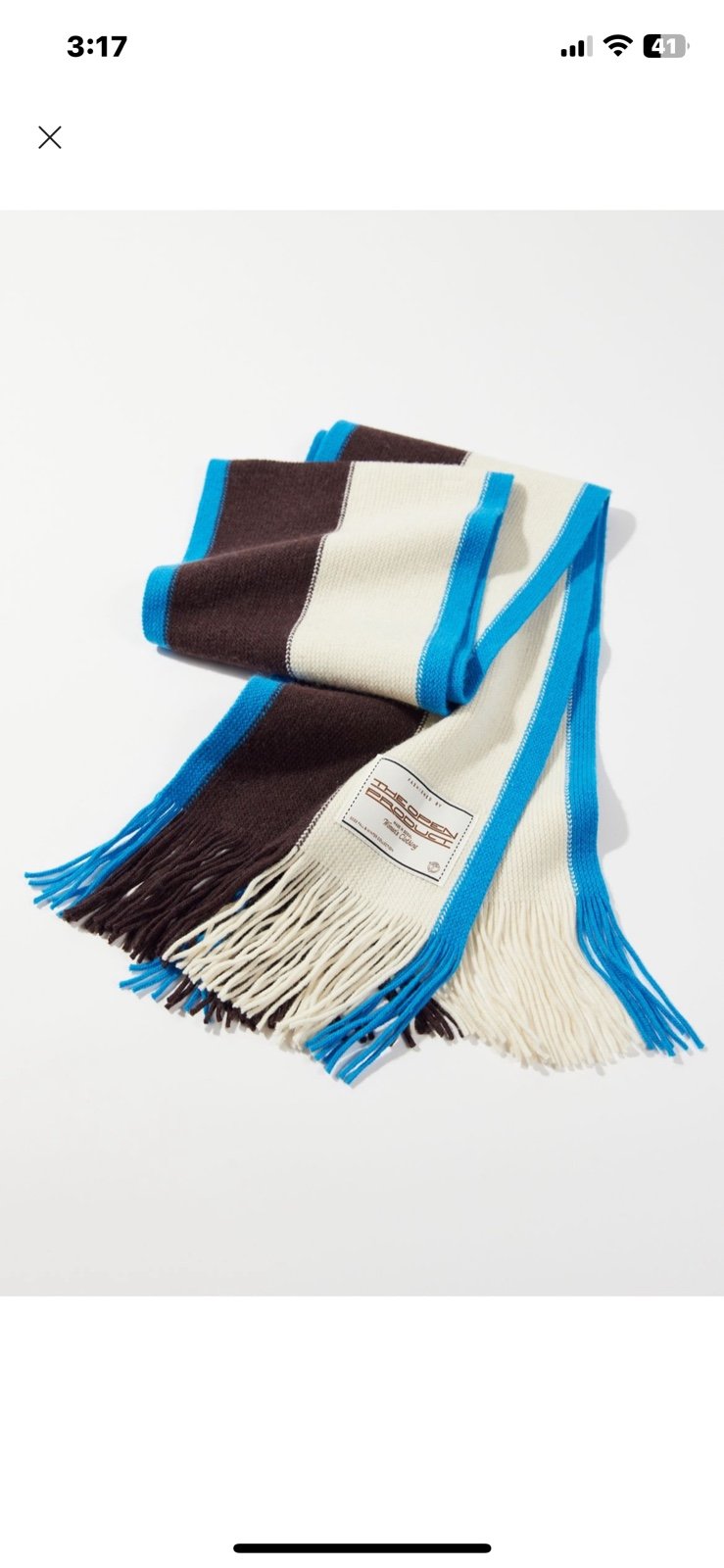 Theopen project wool blend stripe scarf