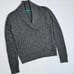 Lauren Ralph Lauren Womans Sweater Cashmere M Gray Cable Knit Shawl Collar