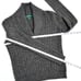 Lauren Ralph Lauren Womans Sweater Cashmere M Gray Cable Knit Shawl Collar