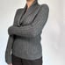Lauren Ralph Lauren Womans Sweater Cashmere M Gray Cable Knit Shawl Collar