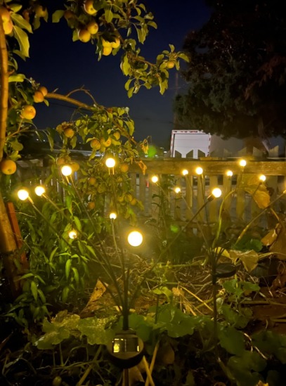 6-Pack Solar Garden Lights 48 LED Firefly Lights Solar Outdoor (Sway by Wind)