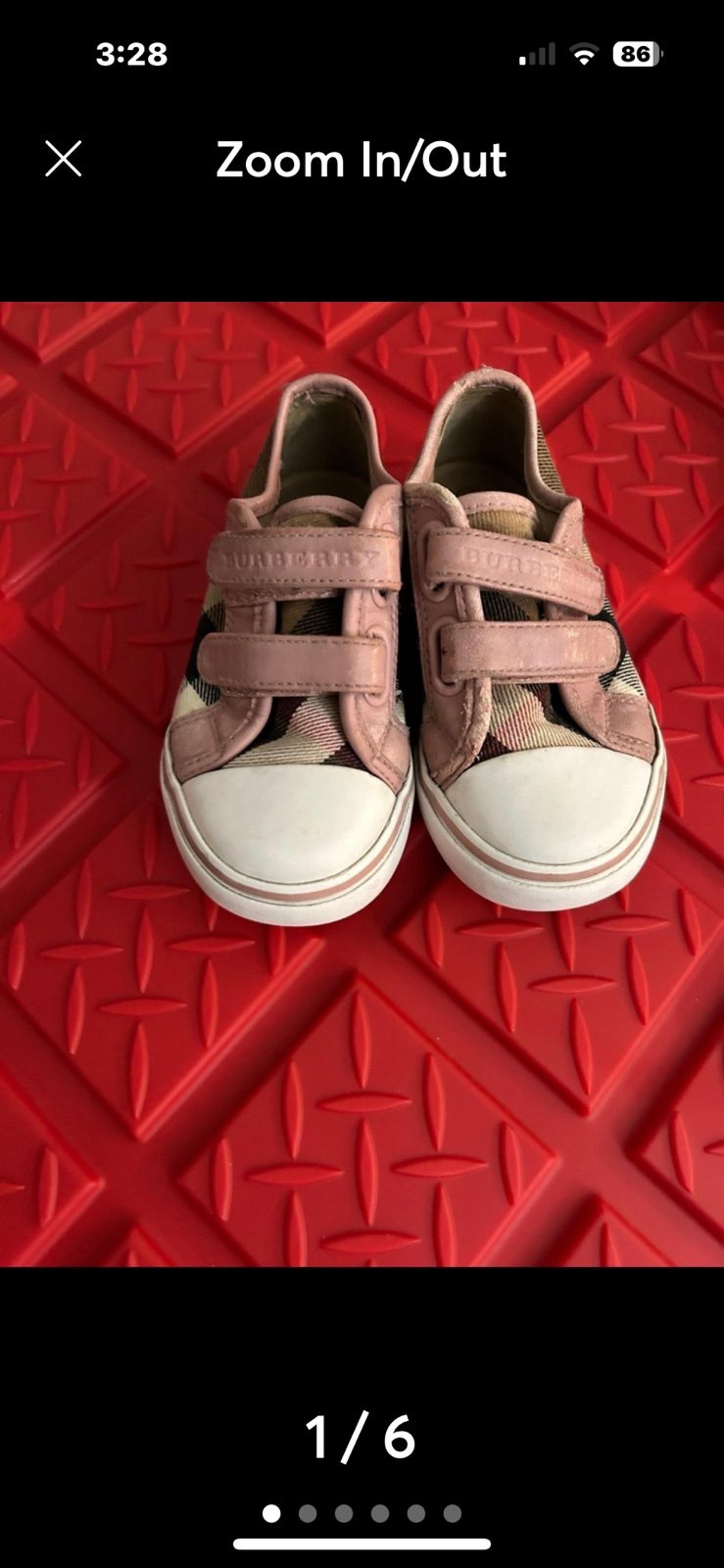 Pink Burberry kid shoes size 24
