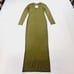 L'Academie Deena Maxi Dress in Olive Green XS