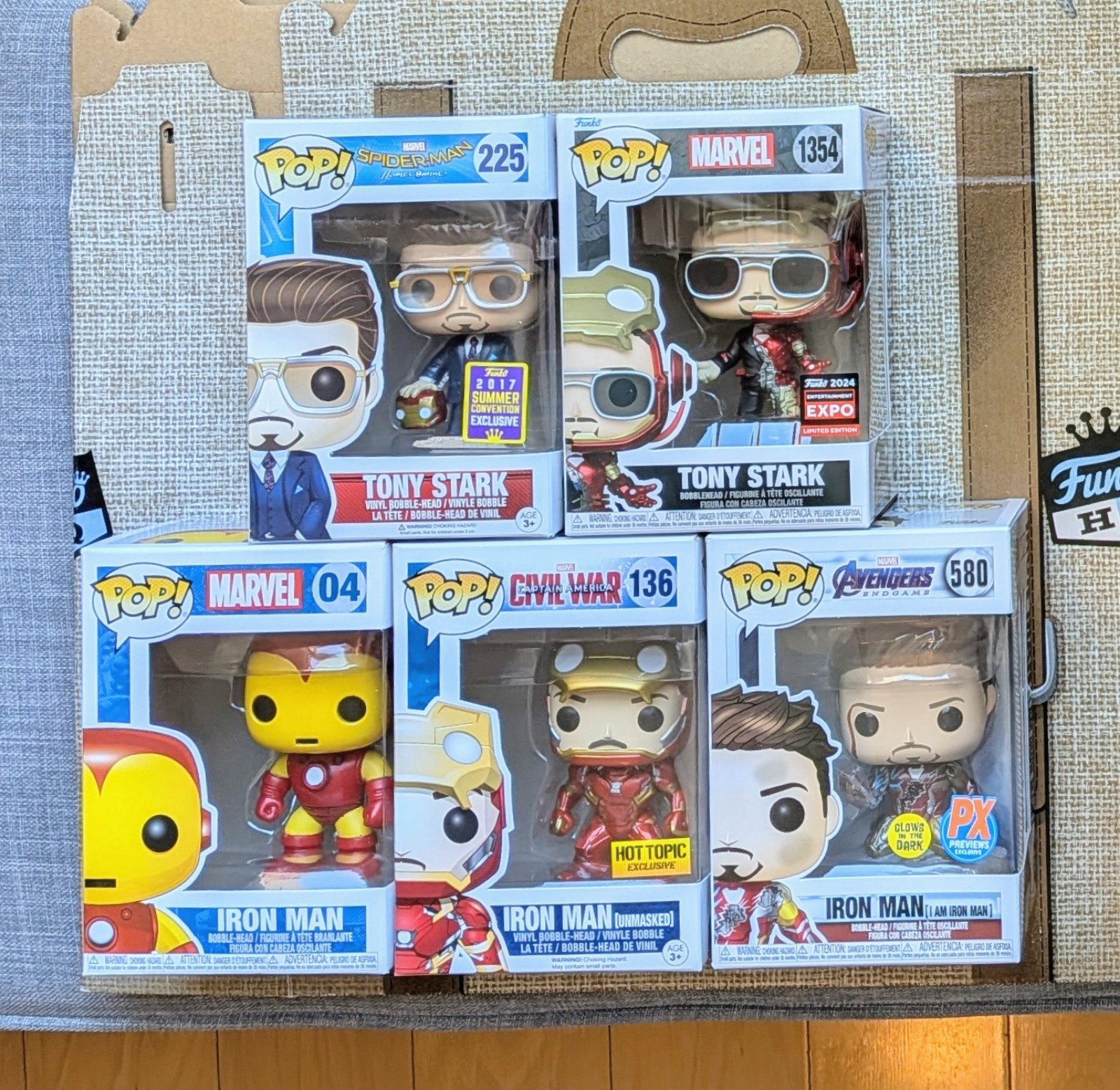 Iron Man And Tony Stark (Vaulted) Marvel Avengers Funko Pop Bundle