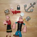 Vintage 2001 Mezco Popeye, Olive Oyl & Sweet Pea