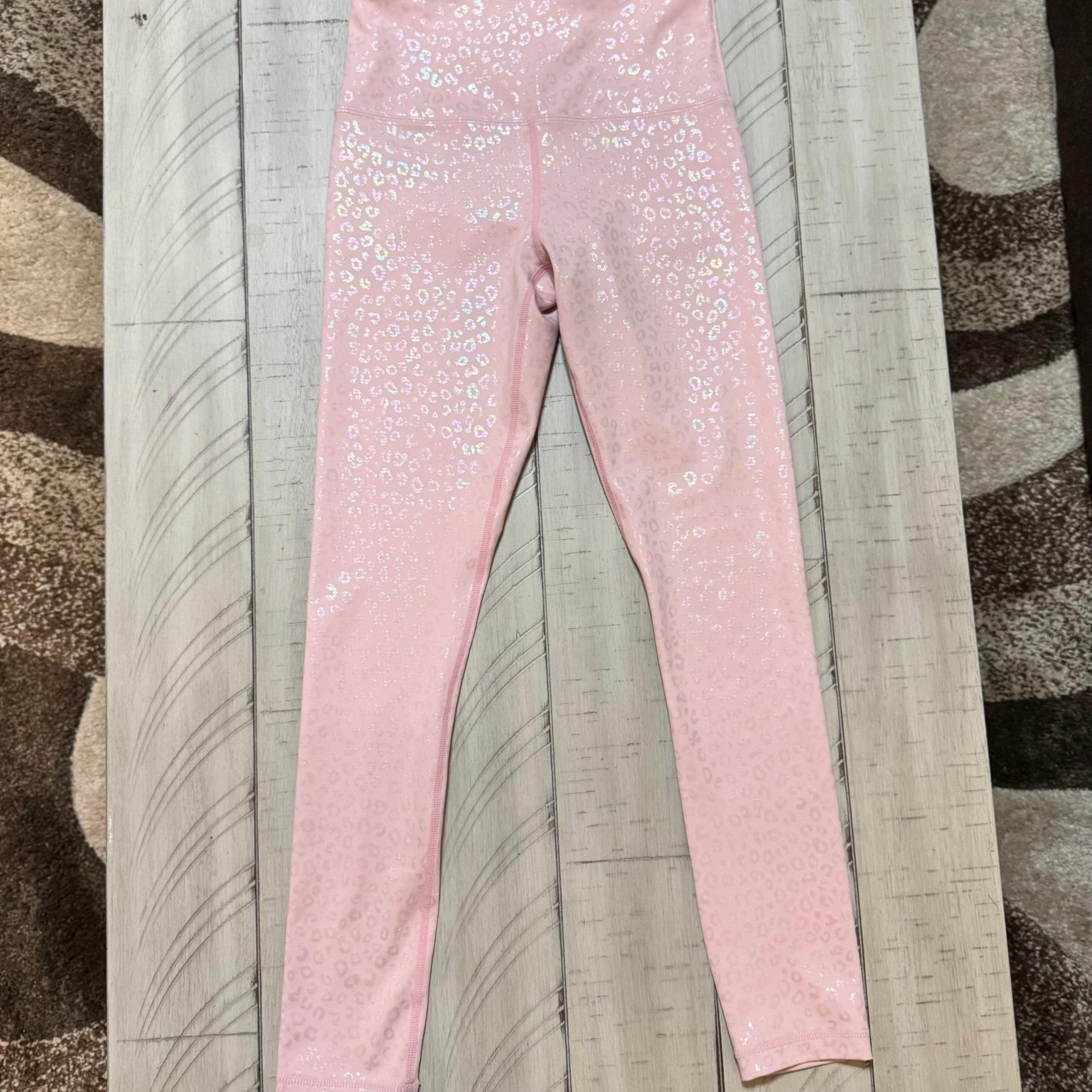 Women's ZYIA Athletic Leggings - 7/8 length - pink sparkle - size 0