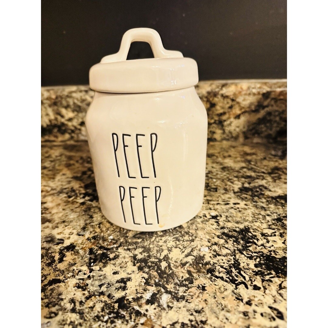 NEW Rae Dunn “PEEP PEEP” Baby Canister easter food storage organizer