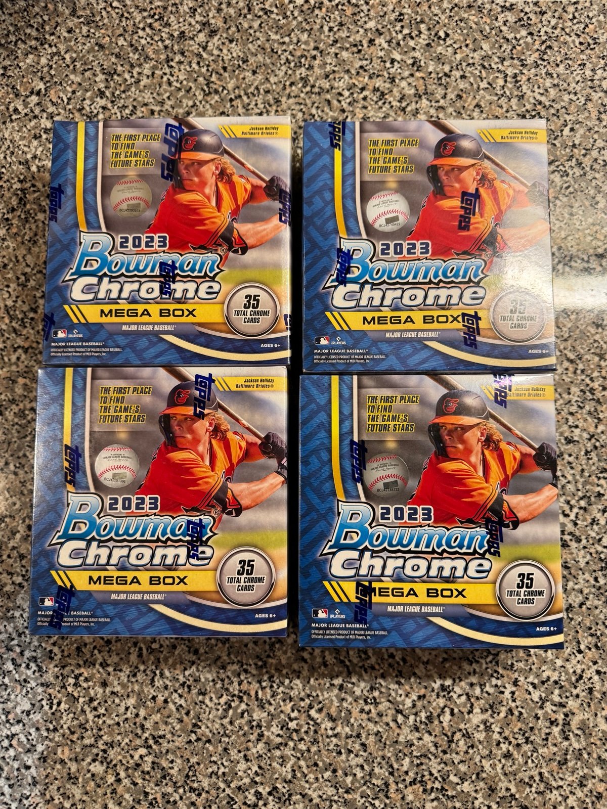 2023 Bowman Chrome Baseball Mega Box Factory Sealed MLB Trading Cards lot of 4
