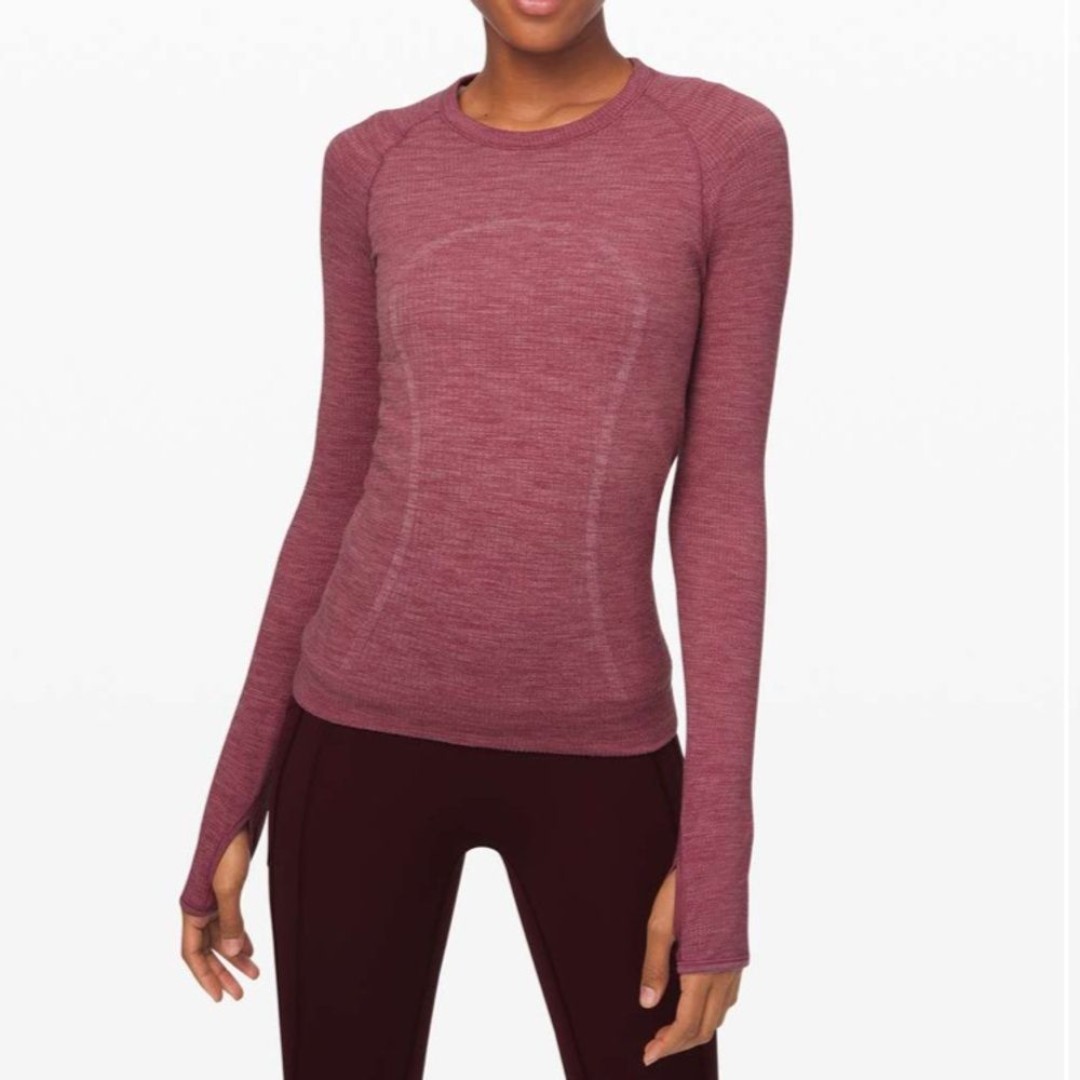 LULULEMON pink swiftly wool pullover