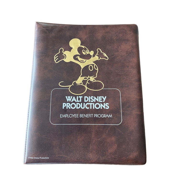 1981 Walt Disney Productions Employee Benefit Program Handbook Manual binder WDI
