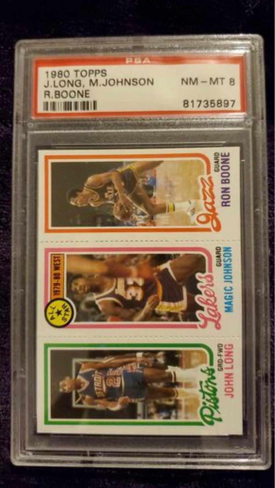 1980 Topps Magic Johnson Rookie PSA 8