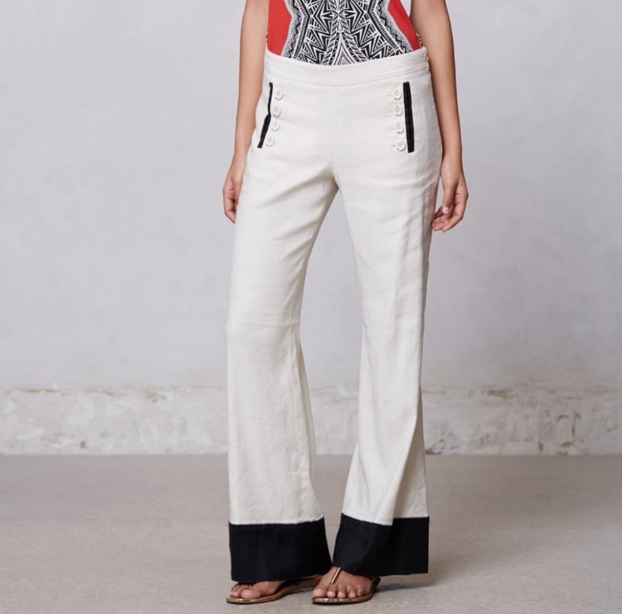 Anthropologie Leifsdottir Starboard Linen Sailor pants