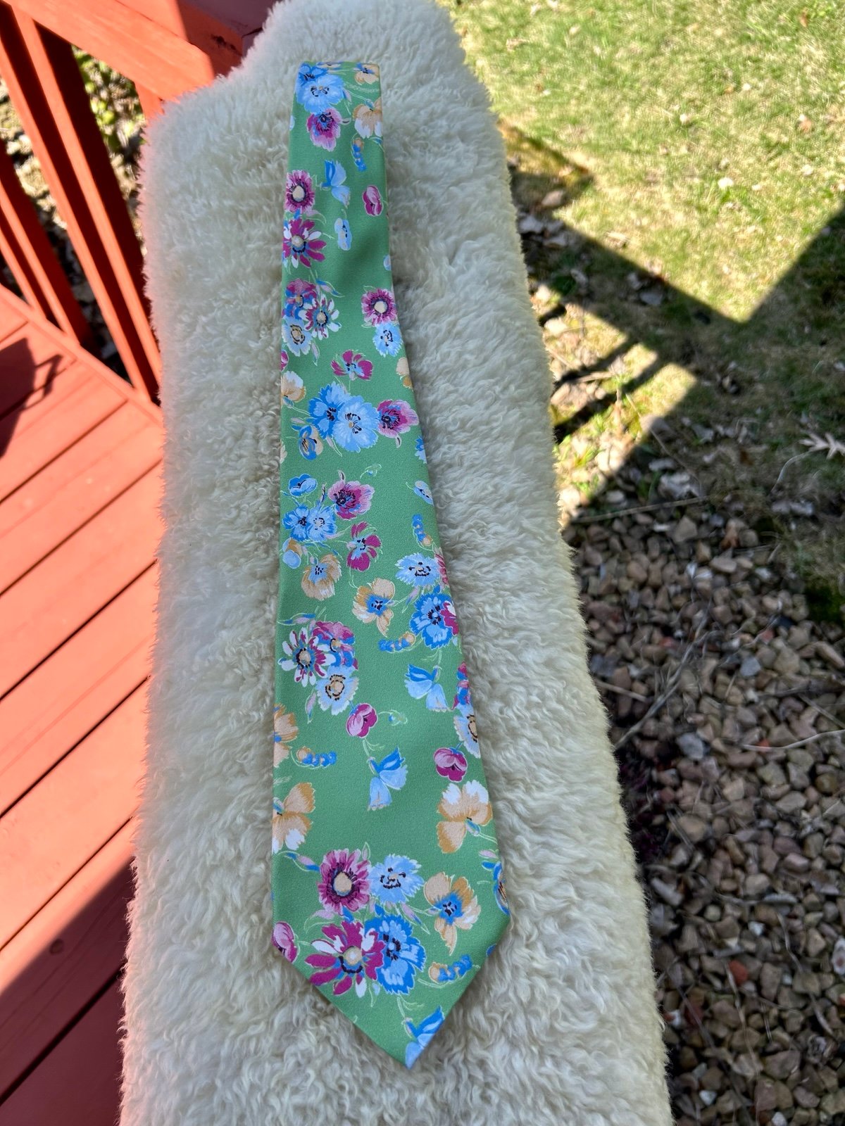 Polo Ralph Lauren floral green silk tie