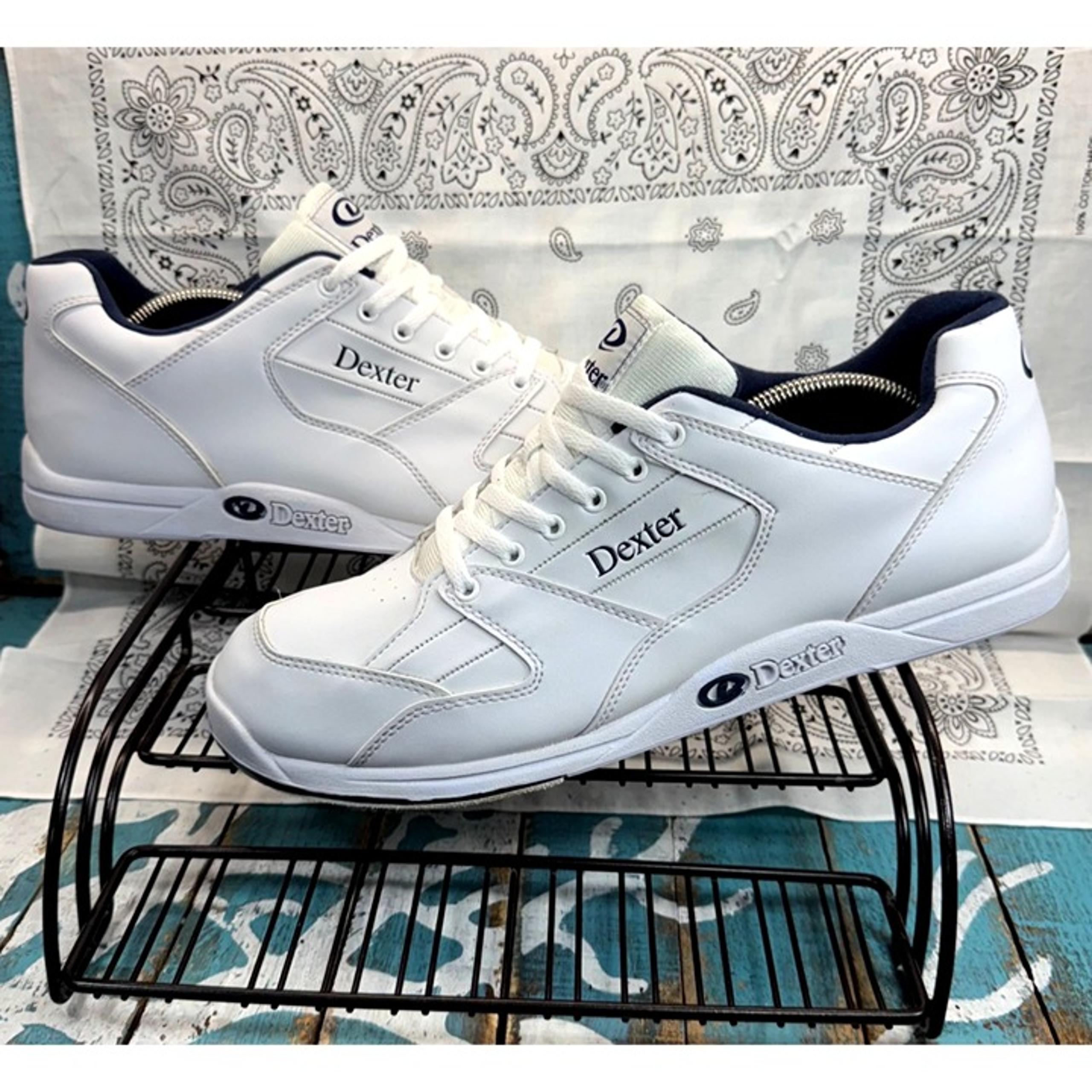 Dexter Ricky II Bowling Shoes White Leather B1836-9 Slide Rite Soles Mens Sz 14