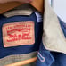 Levis medium color block tan navy jacket