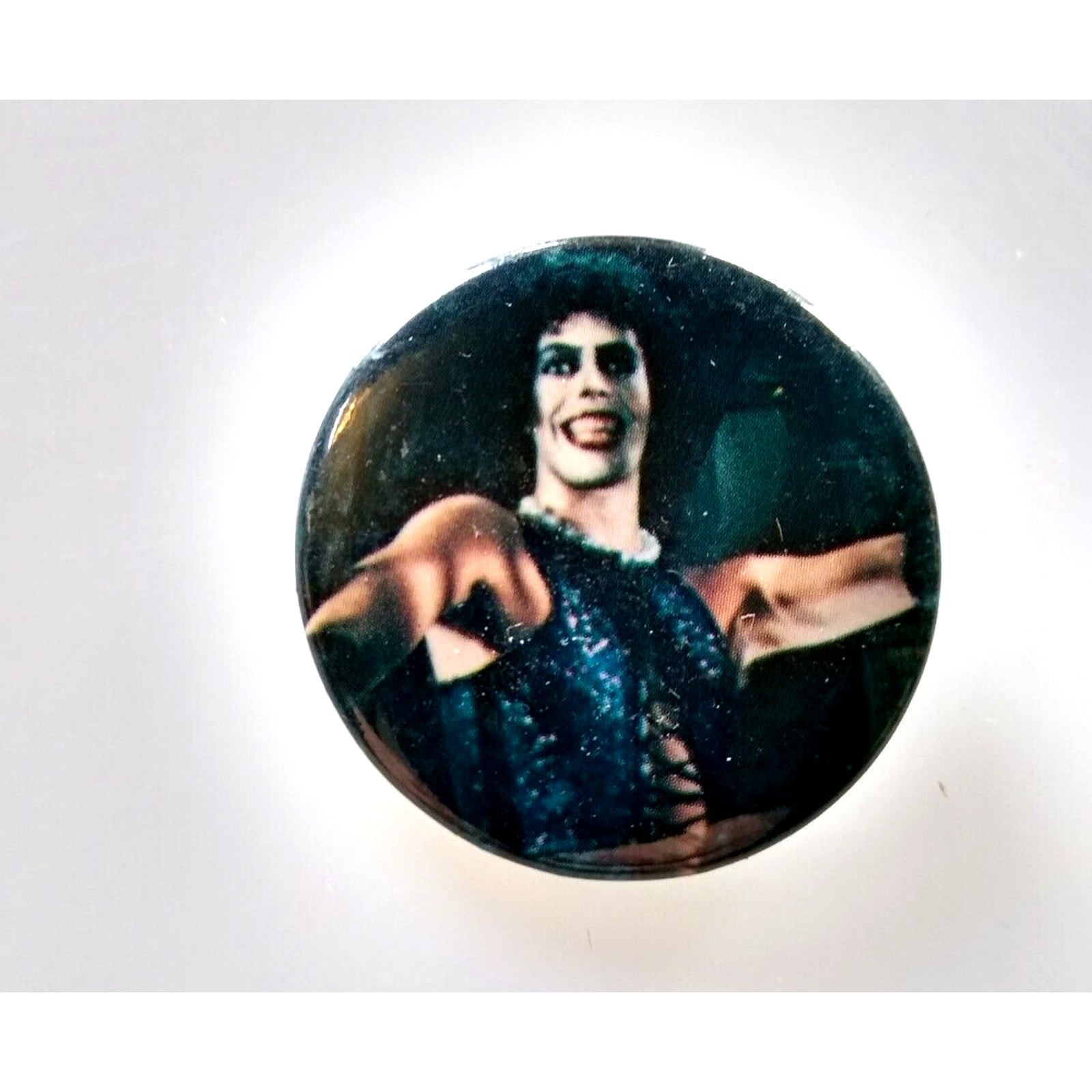 Rocky Horror Picture Show Tim Curry Licensed Button Badge Pin Frankenfurter 1983